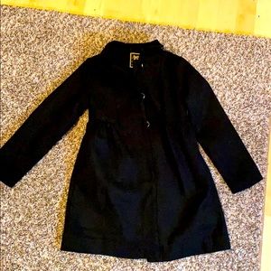 Empire waist black dress coat